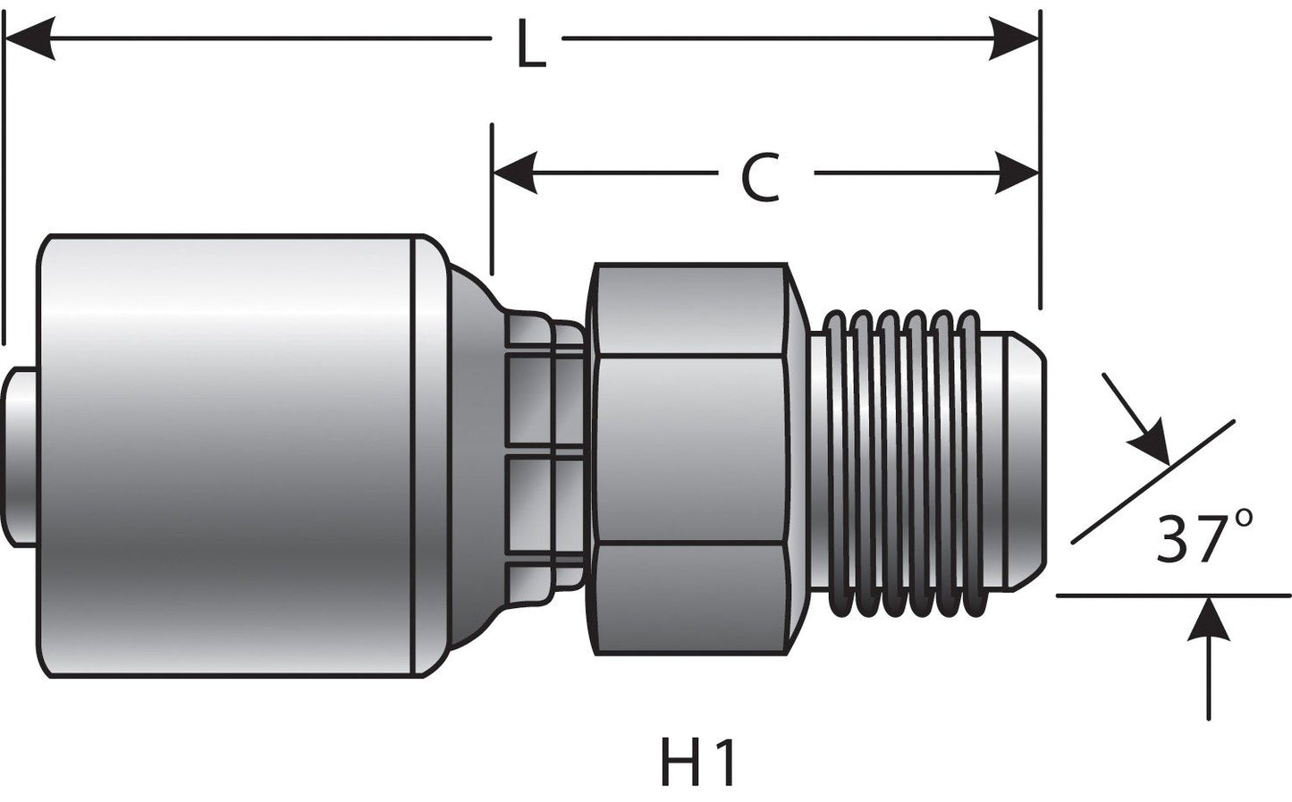 Top View of Adapter GATES G25165-0808