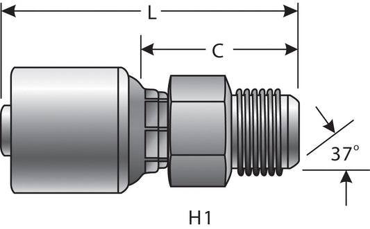 Top View of Adapter GATES G25165-0810