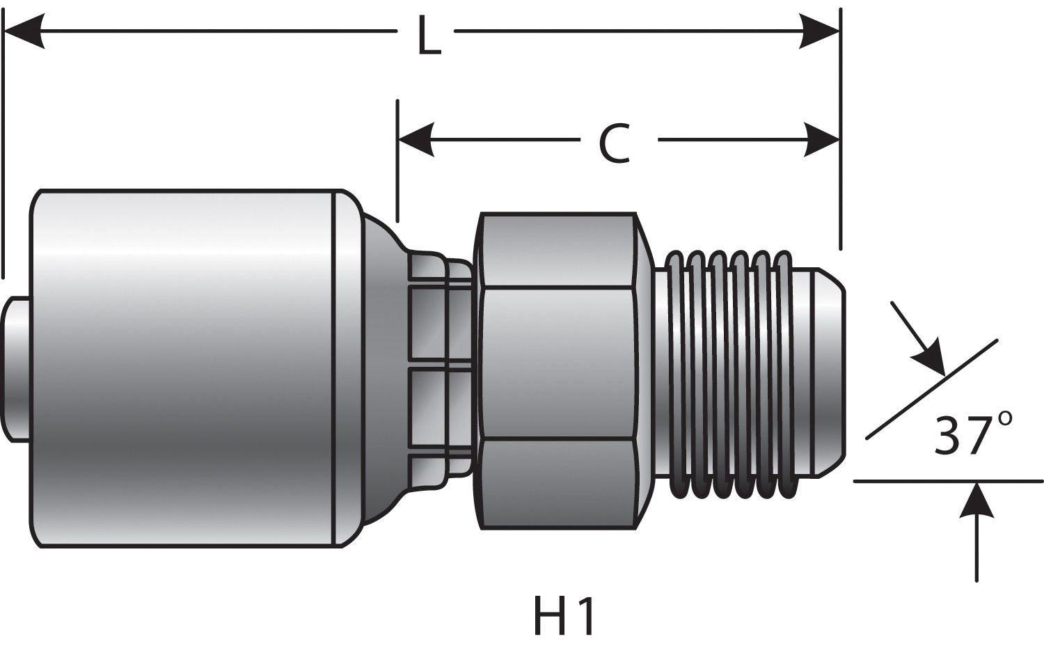 Top View of Adapter GATES G25165-0812