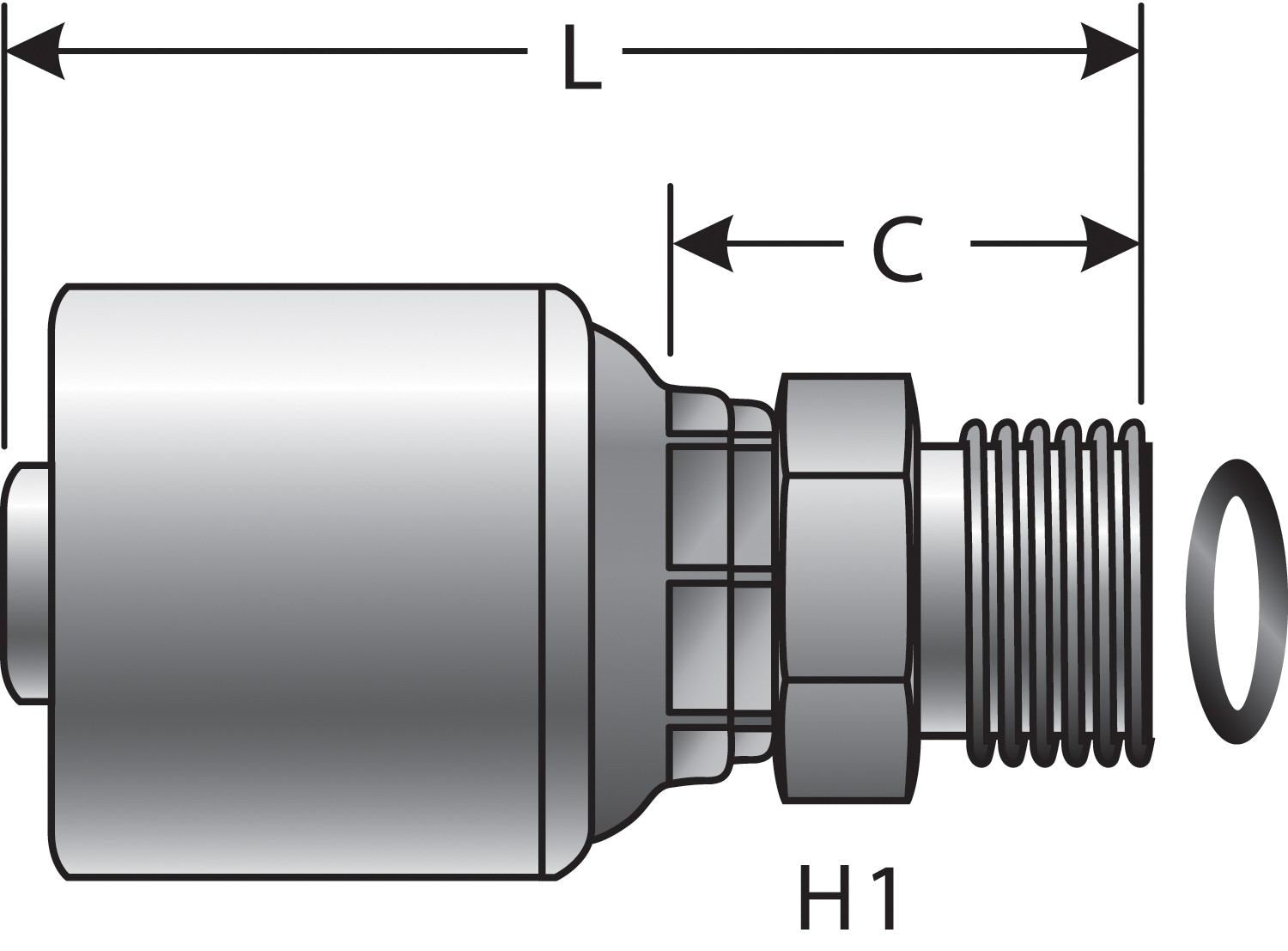 Top View of Adapter GATES G25225-0606