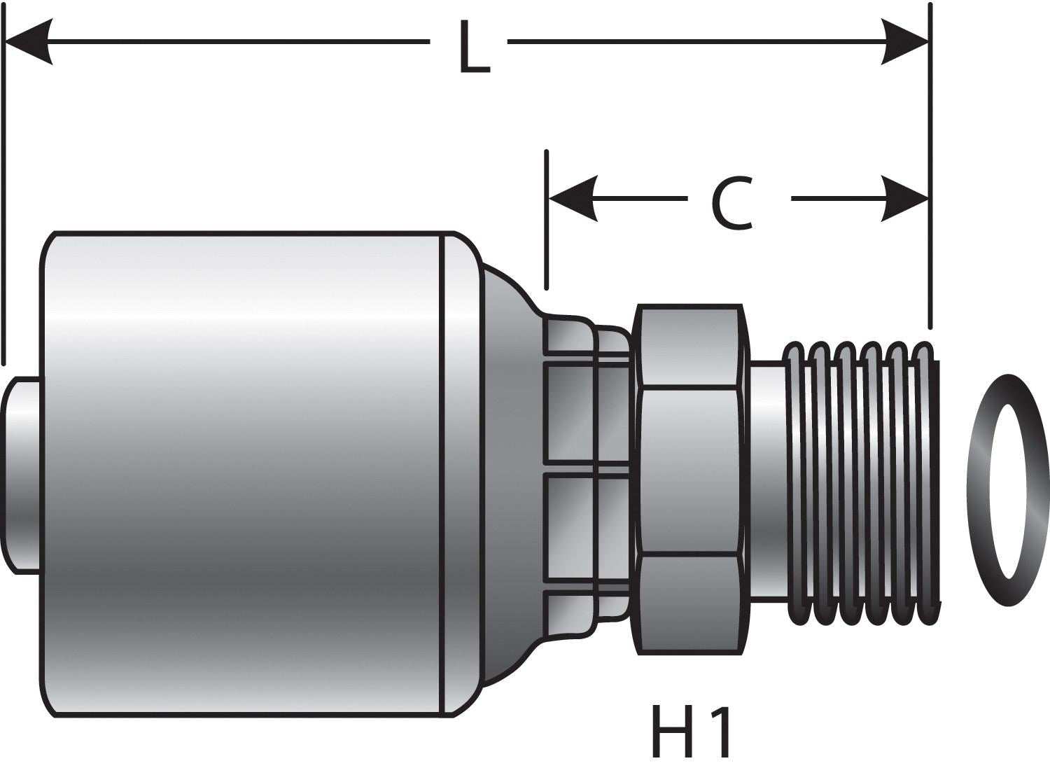 Top View of Adapter GATES G25225-0608