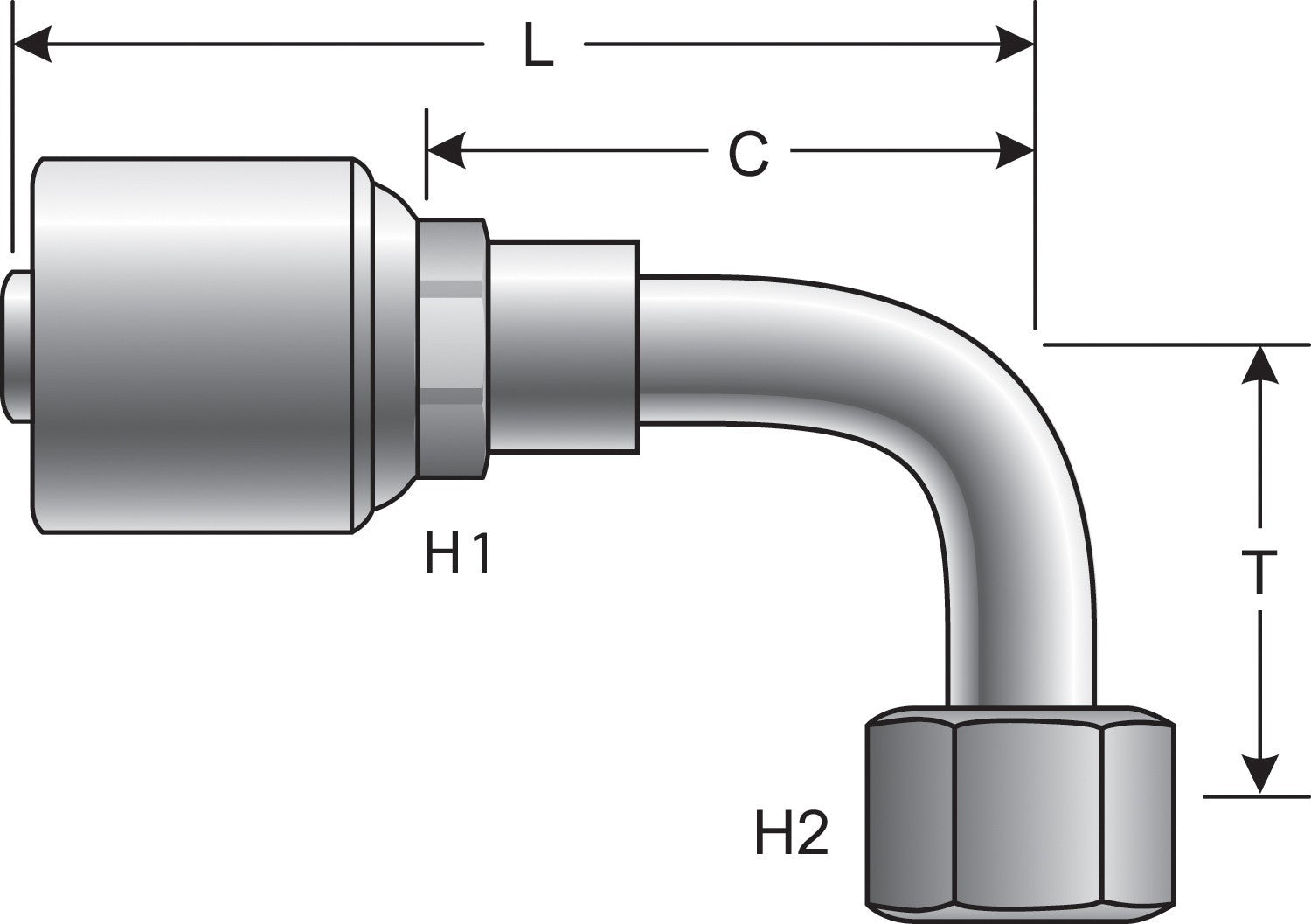 Top View of Adapter GATES G25239-0608