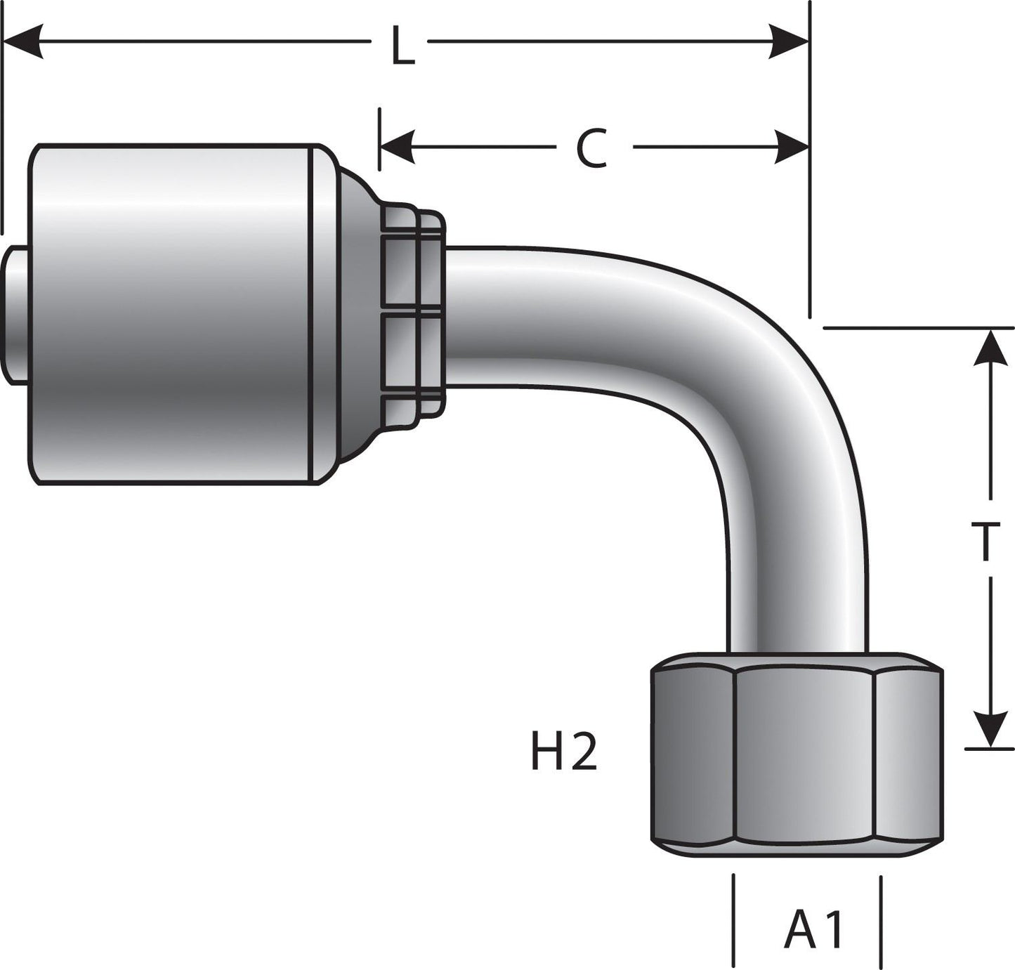 Top View of Adapter GATES G25655-0406