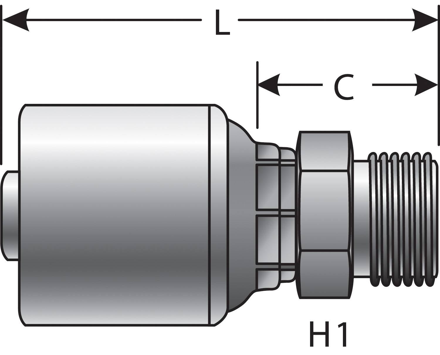 Top View of Adapter GATES G25810-0606