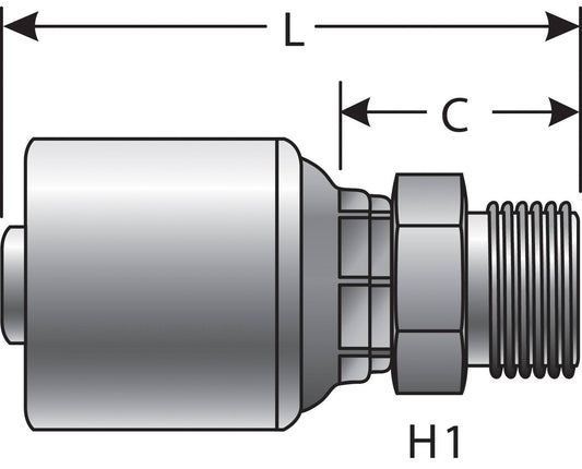 Top View of Adapter GATES G25810-0606