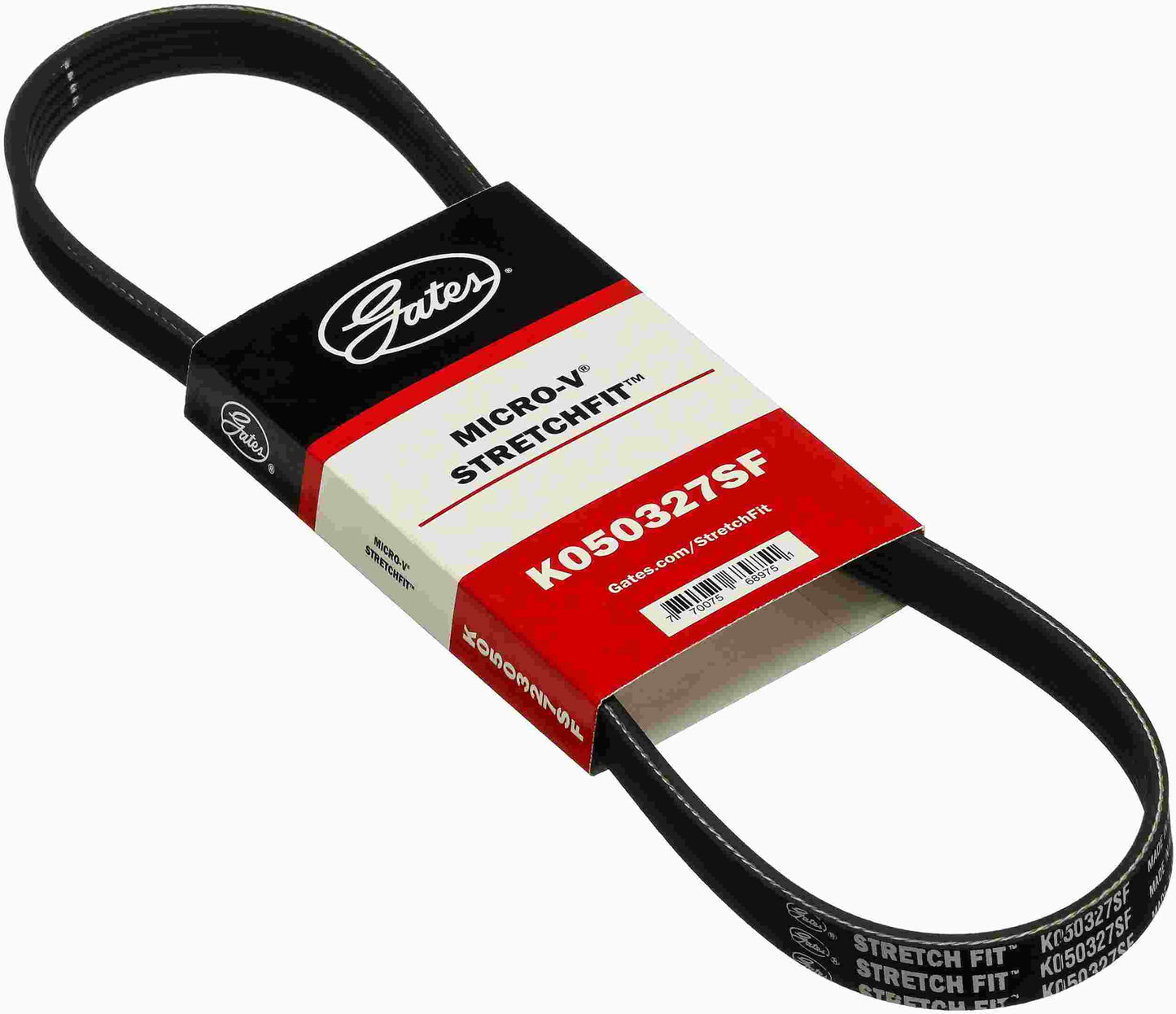 Angle View of Serpentine Belt GATES K050327SF