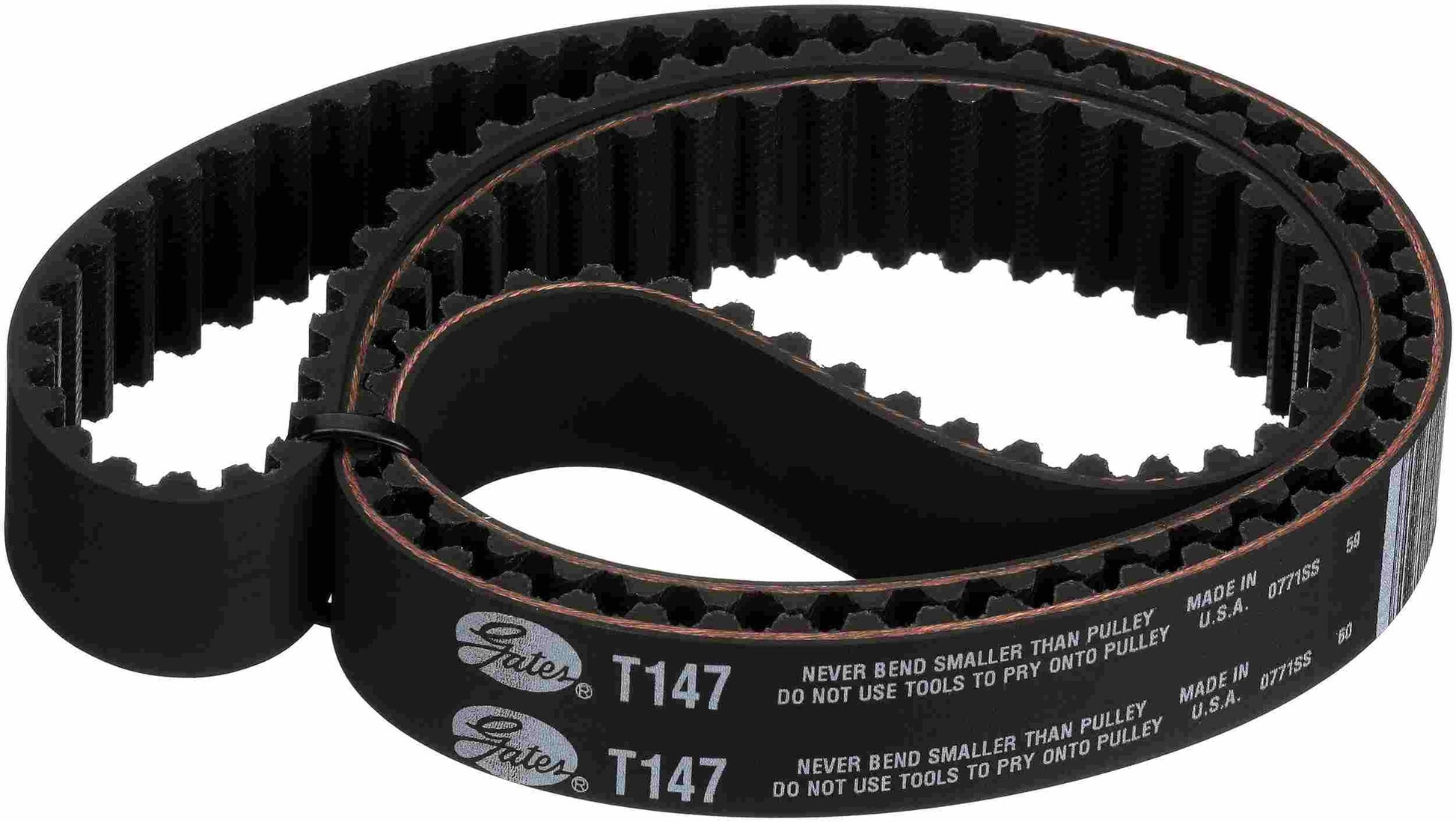 Top View of Engine Timing Belt GATES T147