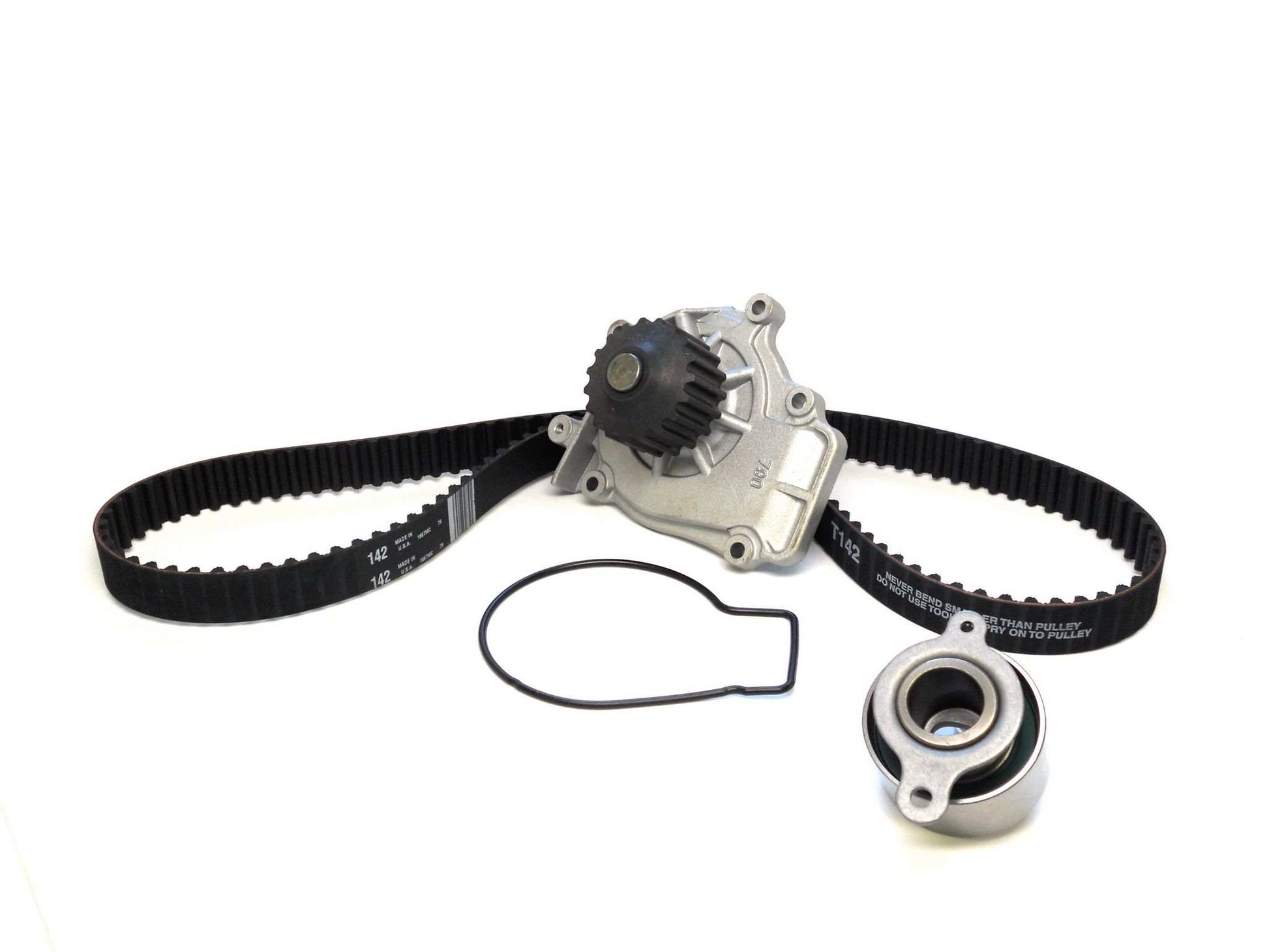 Front View of Engine Timing Belt Kit with Water Pump GATES TCKWP142