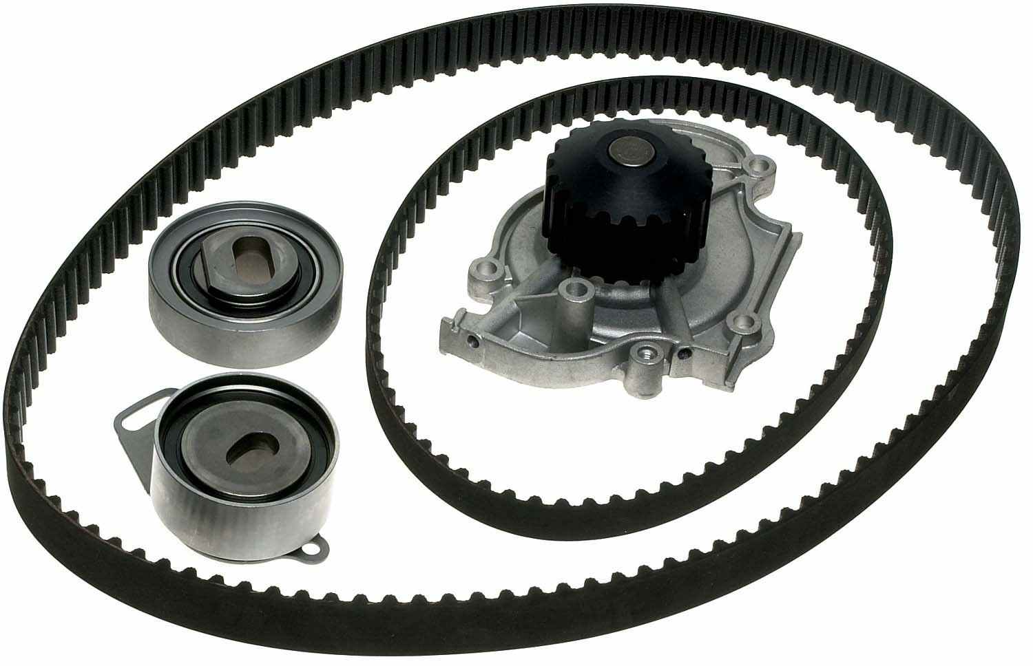 Front View of Engine Timing Belt Kit with Water Pump GATES TCKWP244