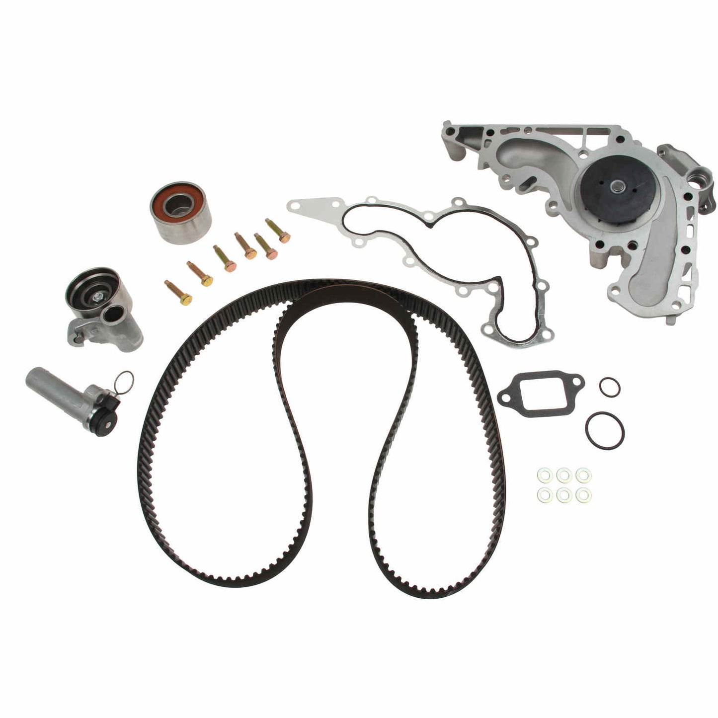 Top View of Engine Timing Belt Kit with Water Pump GATES TCKWP298