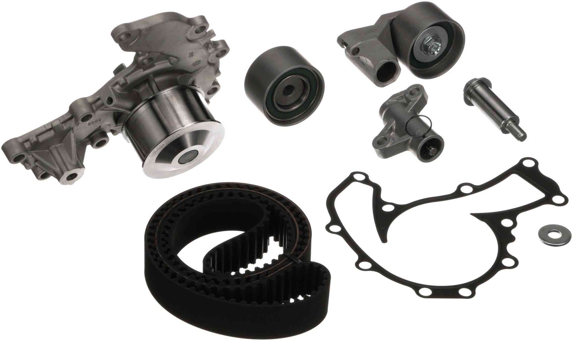 Kit View of Engine Timing Belt Kit with Water Pump GATES TCKWP303