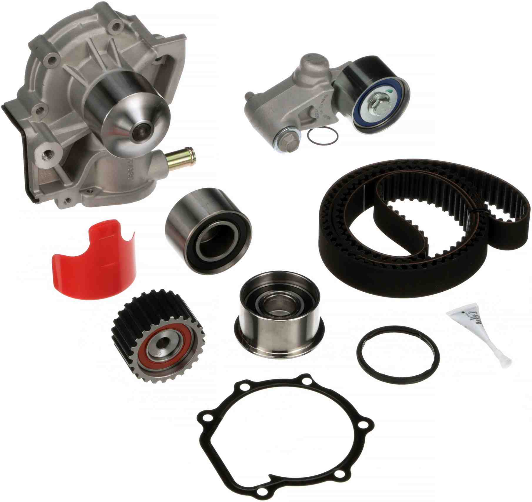 Kit View of Engine Timing Belt Kit with Water Pump GATES TCKWP304