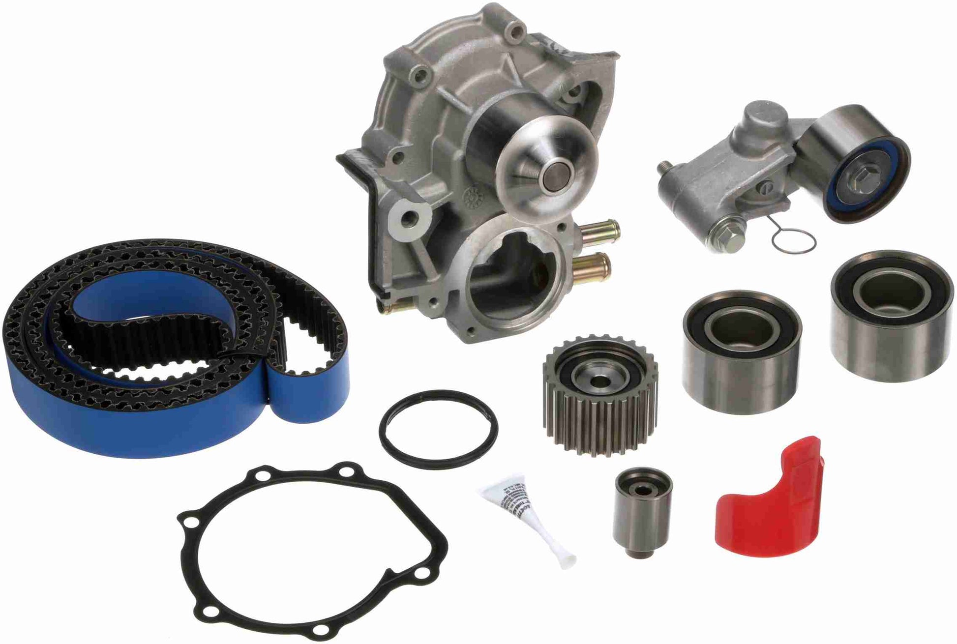 Kit View of Engine Timing Belt Kit with Water Pump GATES TCKWP328BRB