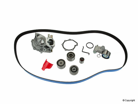 Top View of Engine Timing Belt Kit with Water Pump GATES TCKWP328RB