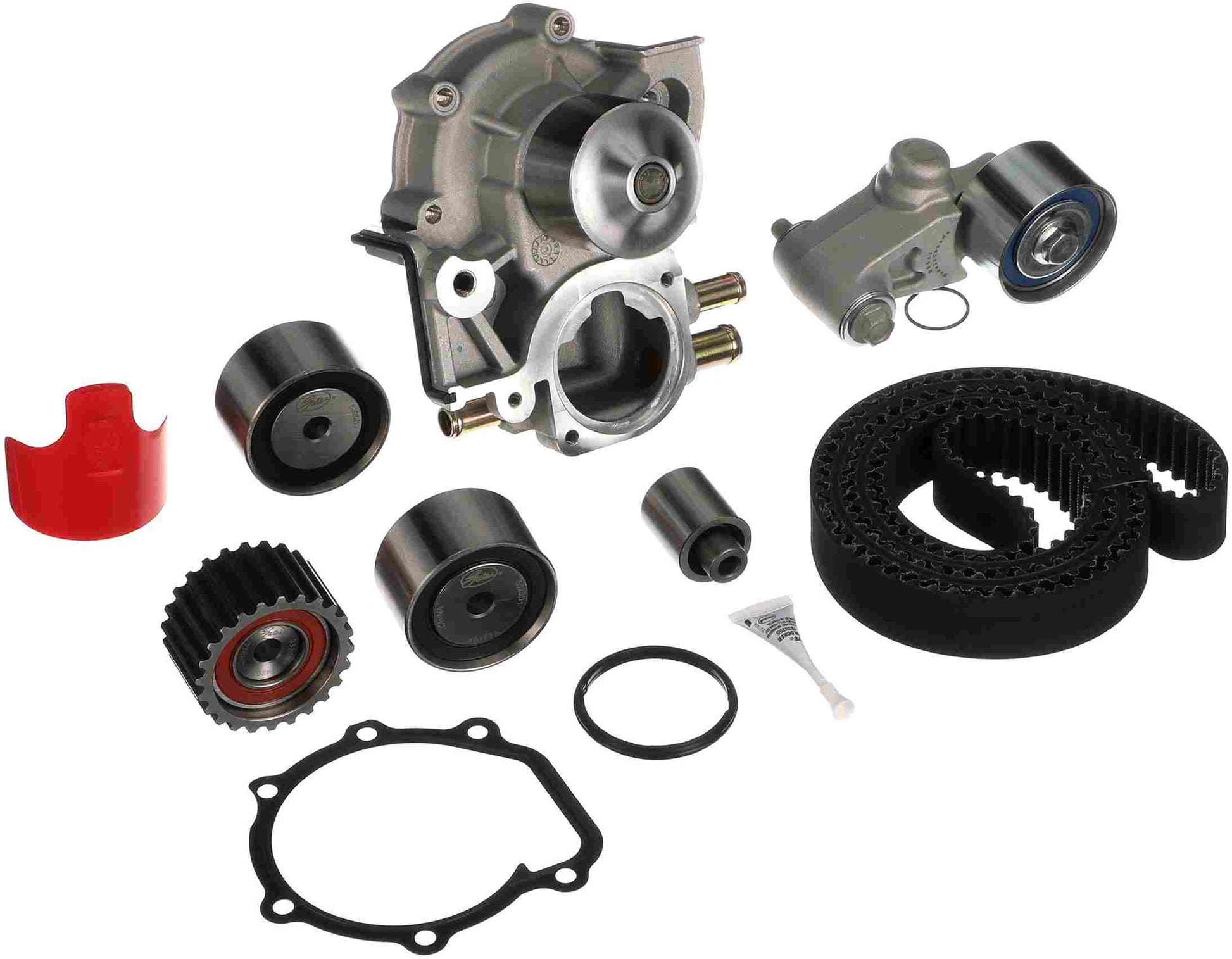 Kit View of Engine Timing Belt Kit with Water Pump GATES TCKWP328