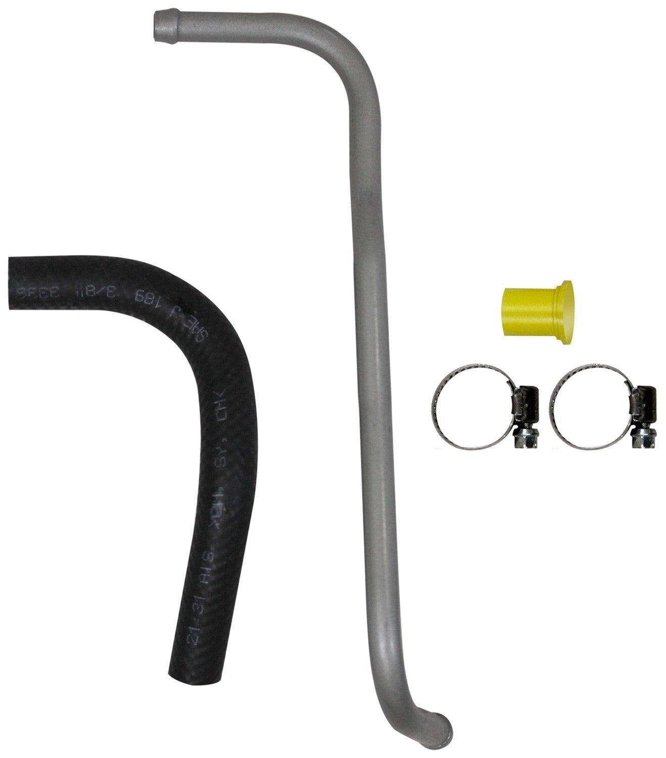 Top View of Power Steering Return Line Hose Assembly GATES 352883