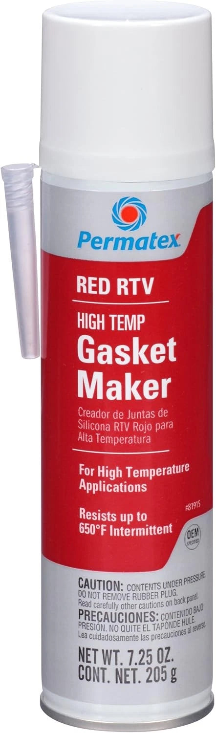 Permatex 81915 High-Temp Red RTV Silicone Gasket 7.25 oz.