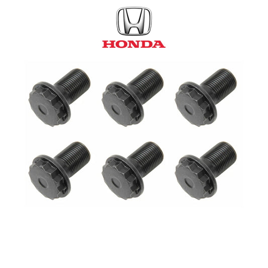 Set of 6 Genuine Standard Manual Flywheel Bolts OEM For Honda Civic CRX Fit